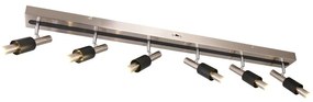 Fekete-ezüstszínű LED spotlámpa 20,5x120 cm Ikaris – Trio Select