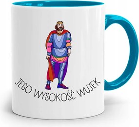 Kék Bögre Nagybácsinak Őfelsége Nagybácsi nyomtatott fényképpel