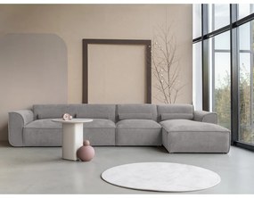 Világosszürke sarokkanapé (jobb oldali) Flex Felix – Miuform