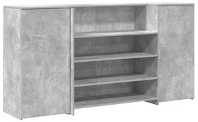 recepciós pult betonszürke 200x50x103,5 cm szerelt fa