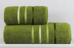 Törölköző Dolce zöld 50x90 elegáns nedvszívó csíkos puha stílusos