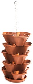 5-részes felakasztható virágpiramis – terrakotta, 53 cm