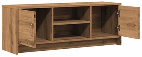 kézműves tölgy színű szerelt fa TV-szekrény 102x30x37,5 cm