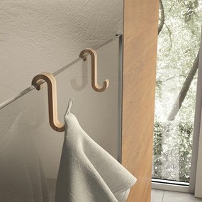 Gedy Gedy, KENTA Fürdőszobaszék, 27x27cm, fekete/bambusz, CO77