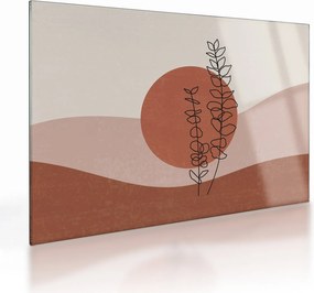 Üveg kép - Boho levelek N⁰1 (70x50 cm)