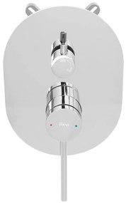 Rea Oval, rejtett zuhanygarnitúra + BOX, króm, REA-P8415