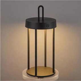 Dimmelhető kültéri újratölthető érintésvezérlésű asztali LED-lámpa GENTLE LED/1,5W/3,7V 3000 mAh IP44 fekete