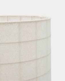 Fehér-fekete állólámpa textil búrával (magasság 142 cm) Dulan – Kave Home