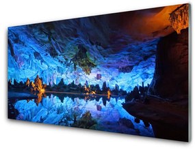 Akrilkép Glacier Cave Fény 100x50 cm 2 fogas