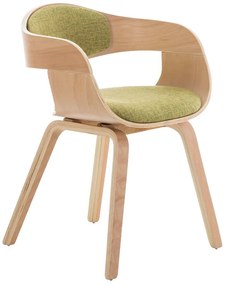 Kingston hajlított fa háttámlás szék szövet ülőpárnával (natúr / dió / szürke fa színek)