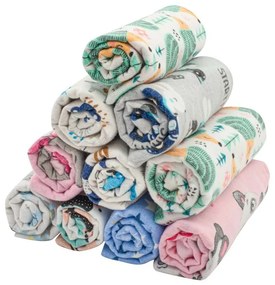 New Baby Standard flanel pelenka mintával, 70 x 80 cm, 10 db-os szett