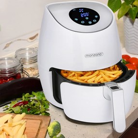 monzana® Forró levegős sütő FRYER 1 fehér - 9 az 1-ben érintőképernyővel 1485 W 3,6 l