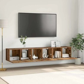 TV szekrény 3 pcs Barna 60 x 30 x 30 cm Faanyag