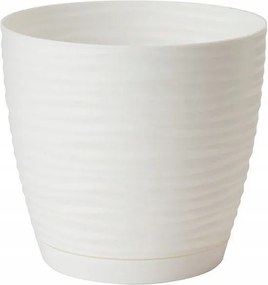 Virágtartó állvány műanyag fehér 23 cm x 23 cm x 21,3 cm