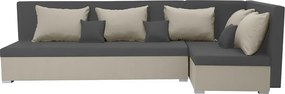 ARO Kinyitható sarokkanapé Szürke/krém