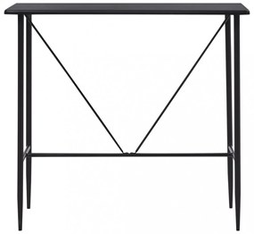 fekete MDF bárasztal 120 x 60 x 110 cm