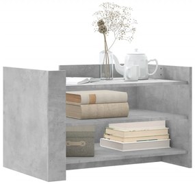 Betonszürke szerelt fa dohányzóasztal 80 x 50 x 50 cm