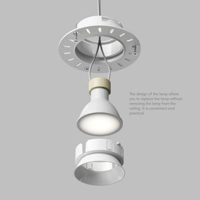 Vibi series recessed trimless downlight — DK/EU-3055-WH