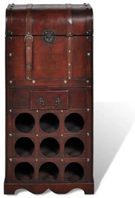 vidaXL fa bortartó állvány 9 palackhoz