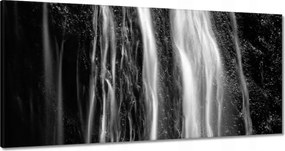 Vászonkép 180x90 Vízesés Fekete-fehér