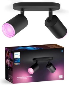 Philips Hue FUGATO 2xGU10/4,2W RGBW LED dimm. spotlámpa fekete