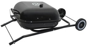 Hordozható faszenes grillsütő fekete