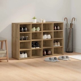 Cipősszekrény polcokkal kézműves tölgy 103 x 30 x 67 cm Faanyag