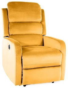 Mauri Velvet állítható fotel, sárga