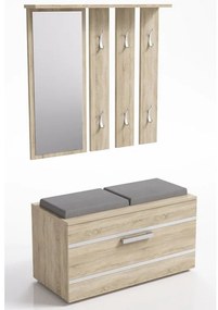 Odell Opal előszobafal, 85x45x35 cm, sonoma