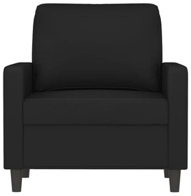 fekete bársony kanapéfotel 60 cm