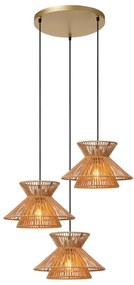 Lucide 10420/03/72 - Csillár zsinóron TASMAN 3xE27/60W/230V bézs