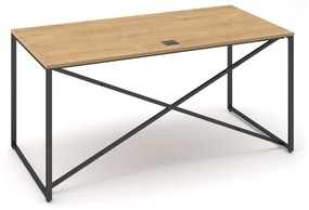 ProX asztal 158 x 80 cm, burkolattal, hamilton tölgy / grafit