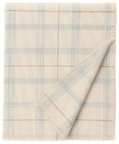 Krémszínű-zsályaszínű pamut gyerek ágytakaró 140x200 cm Tartan Blue Sage – Lorena Canals
