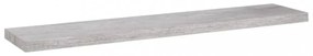 4 db betonszürke MDF lebegő fali polc 120 x 23,5 x 3,8 cm