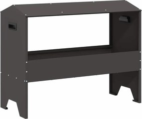vidaXL Állattenyésztési takarmányzó Fekete 79 x 35 x 62 cm