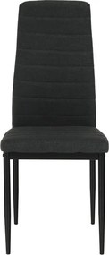 Étkezőszék, sötétszürke szövet/fekete fém, COLETA NOVA