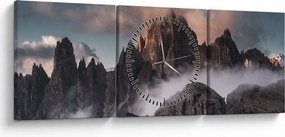 Kép - A ködben rejtett olasz dolomitok (órával) (90x30 cm)