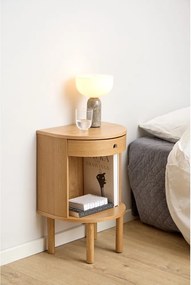 Világos natúr színű éjjeliszekrény tölgyfa dekorral Paron – Actona