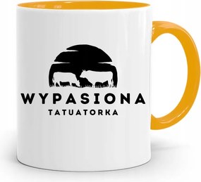 Tetoválóknak Tetováló Bögre Sárga Ajándék fényképes nyomtatással