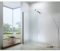 Balneum Walk-In zuhanyfal fekete profillal matt üveggel 100
