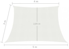 fehér HDPE napvitorla 160 g/m² 4/5 x 3 m