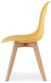 Mustársárga KITO szék bükkfa lábakkal