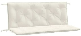 2 db melange krémszínű szövet kerti padpárna 120x50x7 cm