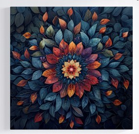 Vászonkép Canvas Mandala Levelek Ősz Természet Dekoráció 40x40