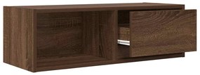 2 db barna tölgy színű szerelt fa TV-szekrény 80x31x25,5 cm