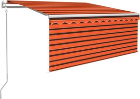 vidaXL automata redőnyös, LED-es, szélérzékelős napellenző 3,5x2,5 m