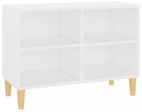 fehér TV-szekrény tömör falábakkal 69,5 x 30 x 50 cm