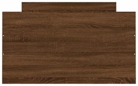 barna tölgy színű fém ágykeret fej- és lábtámlával 90 x 190 cm