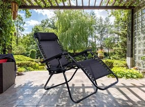 Regina kerti strand relax szék, fekete