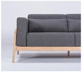Fawn sötétszürke kanapé tölgyfából, 180 cm - Gazzda
